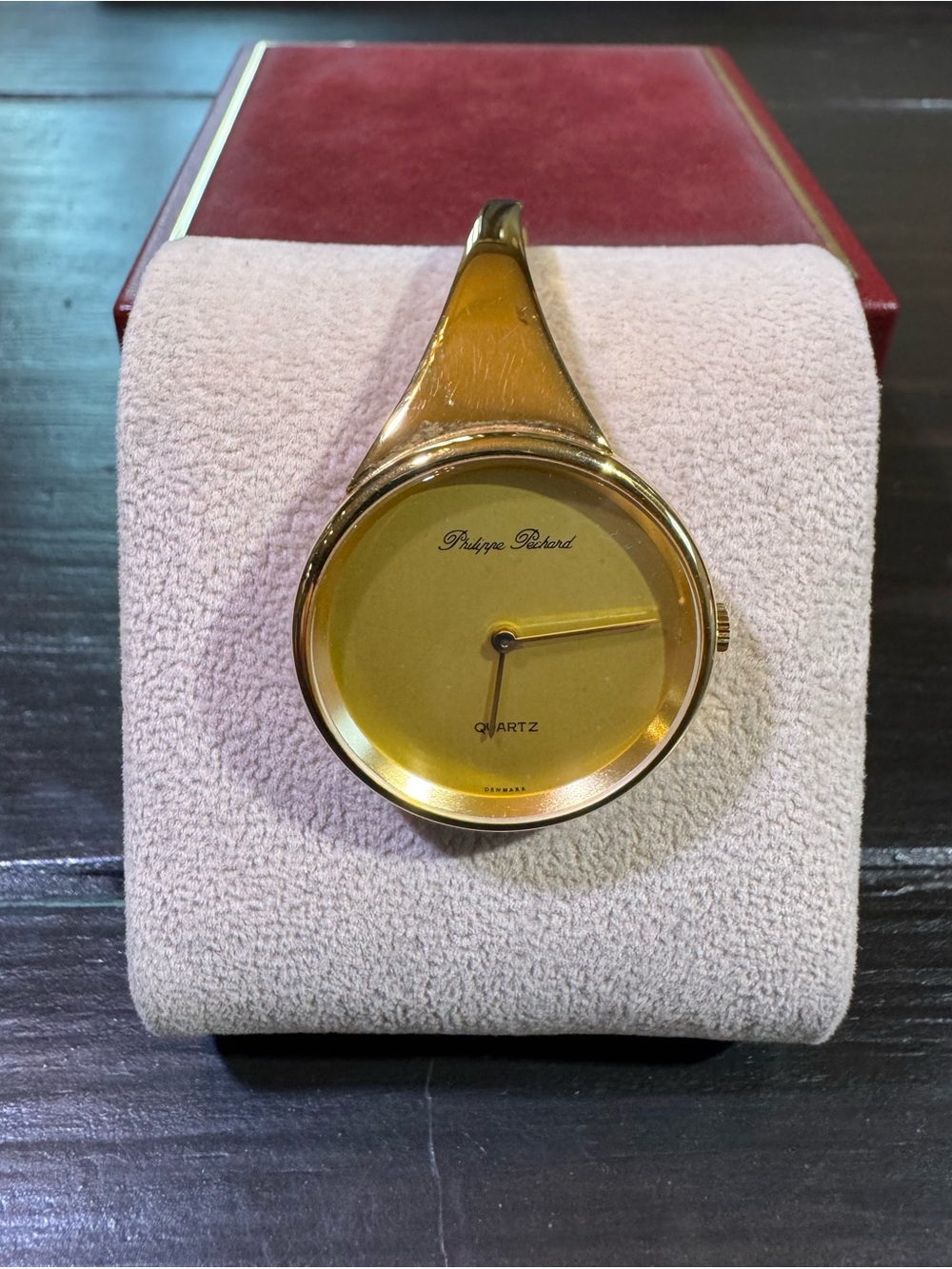 Philippe Pechard bracelet cuff Gold-Tone Minimalist Quartz Watch
